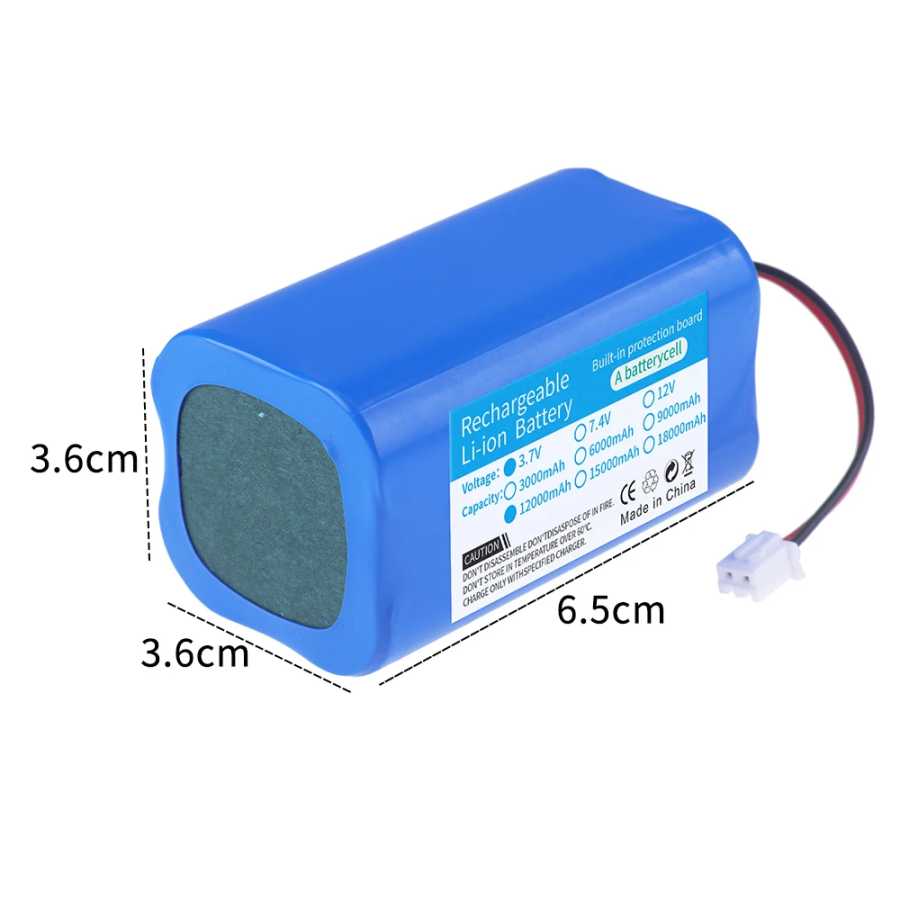Фотография №5 товара Литий-ионный аккумулятор 18650 3.7V 3000mAh 6000mAh 9000mAh 12000mAh + разъем