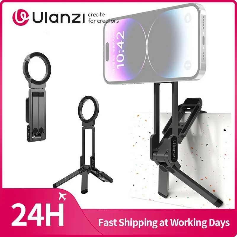 Ulanzi MA38 MagLock Подставка для телефона Магнитная подставка для телефона для iPhone 16, 15, 14, 13, со скрытым крючком для наклонных стен Фото- и видеотехника