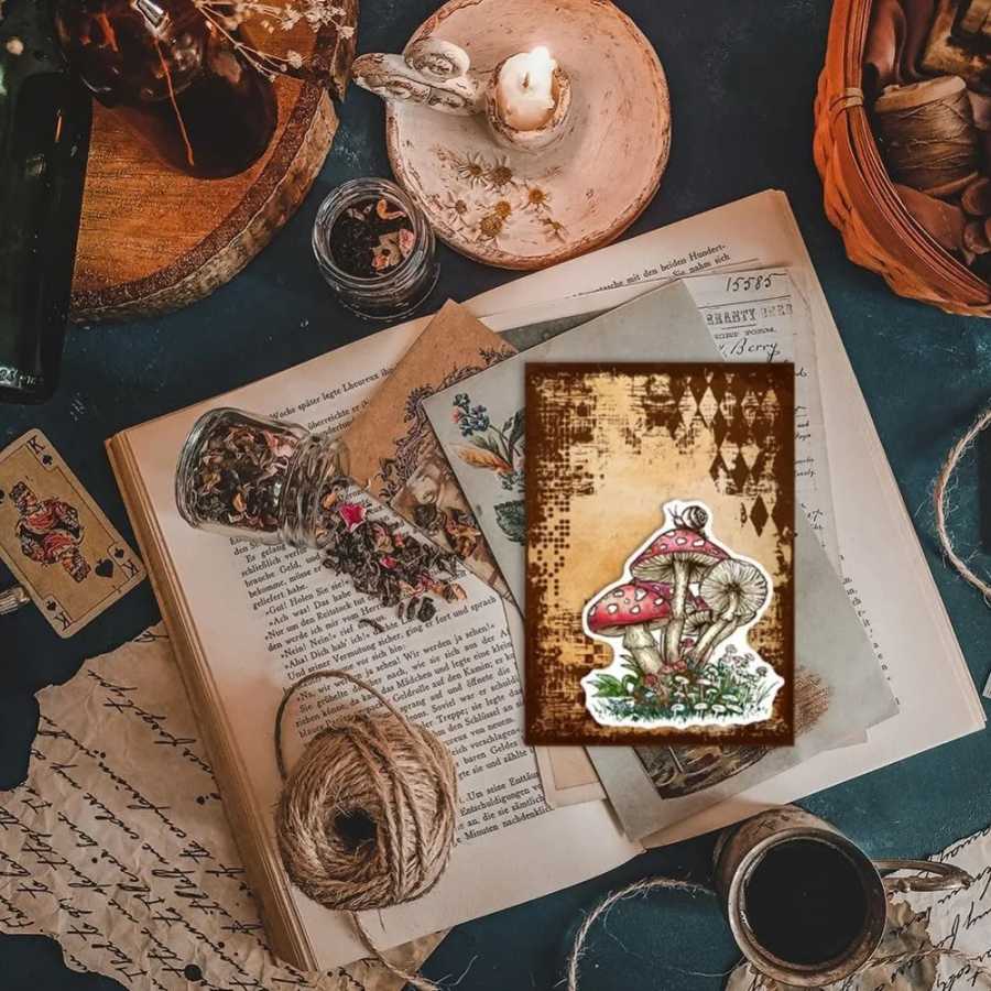 Фотография №4 товара Винтажный текстурный фон, прозрачные штампы для изготовления карт, ретро-марка, фон,