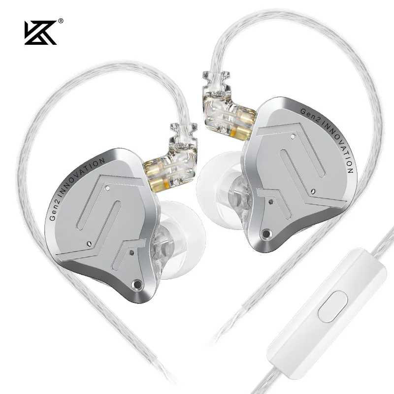 KZ ZSN Pro 2 Металлические наушники-вкладыши Спортивные музыкальные наушники с шумоподавлением Гибридные драйверы 1BA + 1DD HIFI Басовые наушники Портативное аудио и видео