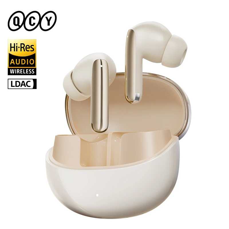 Беспроводные наушники QCY MeloBuds Pro ANC, 46 дБ, наушники с активным шумоподавлением, Bluetooth 5,3, аудио Hi-Res с наушниками LDAC Портативное аудио и видео