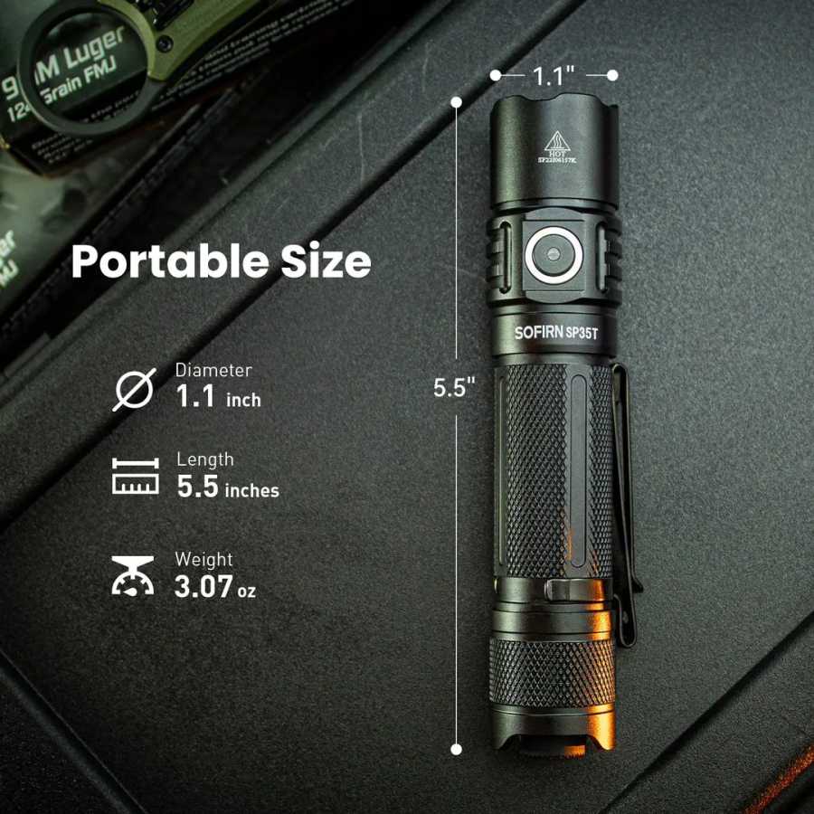 Фотография №5 товара Sofirn SP35T 3800 лм Тактический фонарик 21700 Мощный светодиодный фонарь