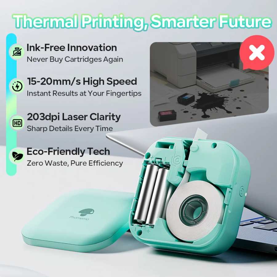 Фотография №3 товара Phomemo Q30 Bluetooth Label Maker, термонаклейка с 1 рулонной бесплатной