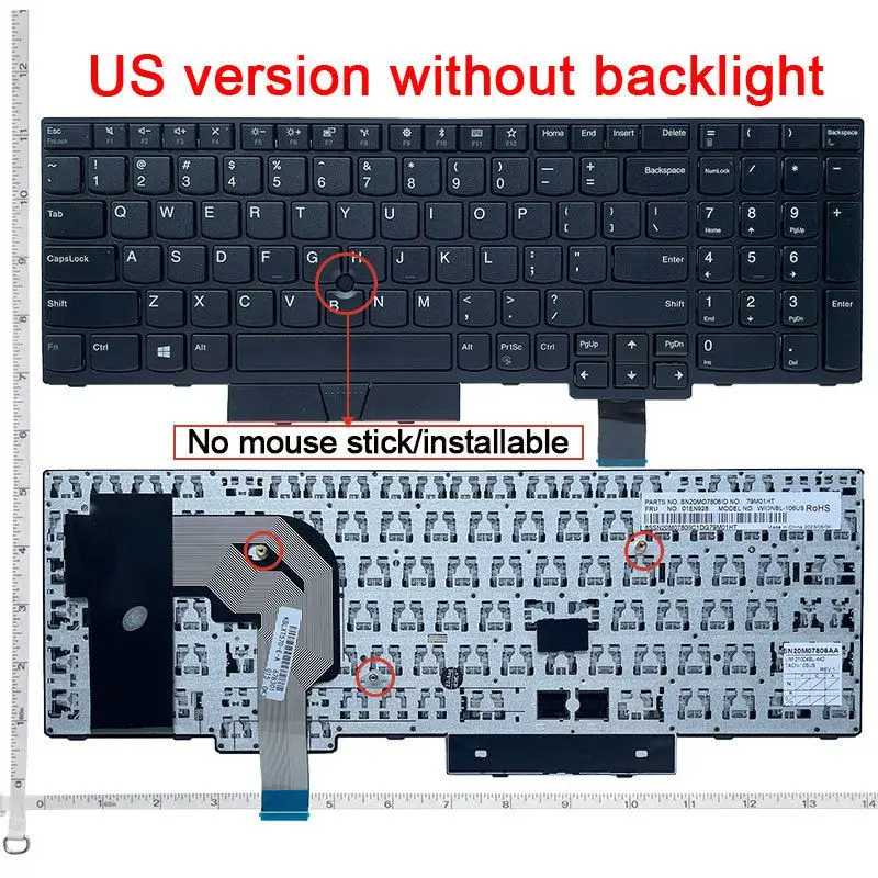 Фотография №4 товара Новая английская клавиатура США для Lenovo Thinkpad T570 T580 P51S