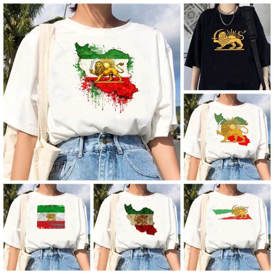 Футболка Iran T-Shirt для женщин и мужчин, в стиле хип-хоп, с коротким рукавом, повседневная, уличная одежда, женская Футболки и топы