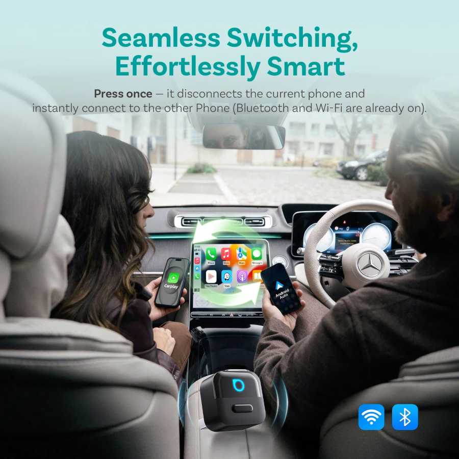Фотография №3 товара Беспроводной адаптер OTTOCAST Mini Pico 2-в-1 для CarPlay и Android