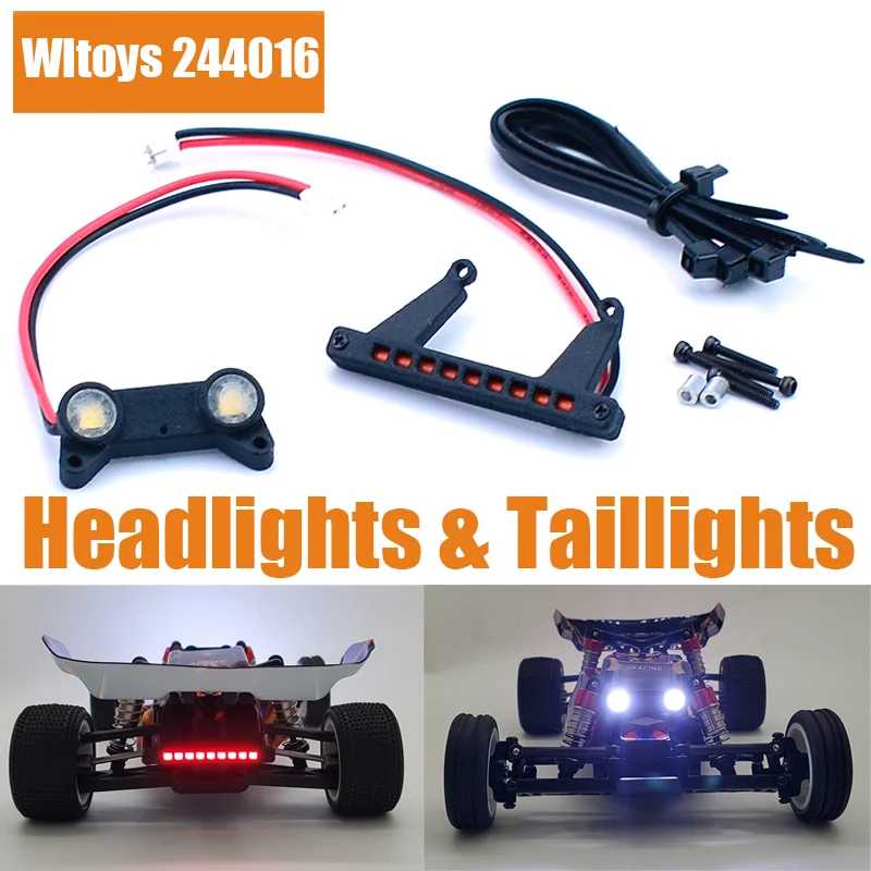 Передние и задние фары для радиоуправляемой машинки 1/24 Wltoys 244016, 2WD, для дрифта и гонок Радиоуправляемые игрушки