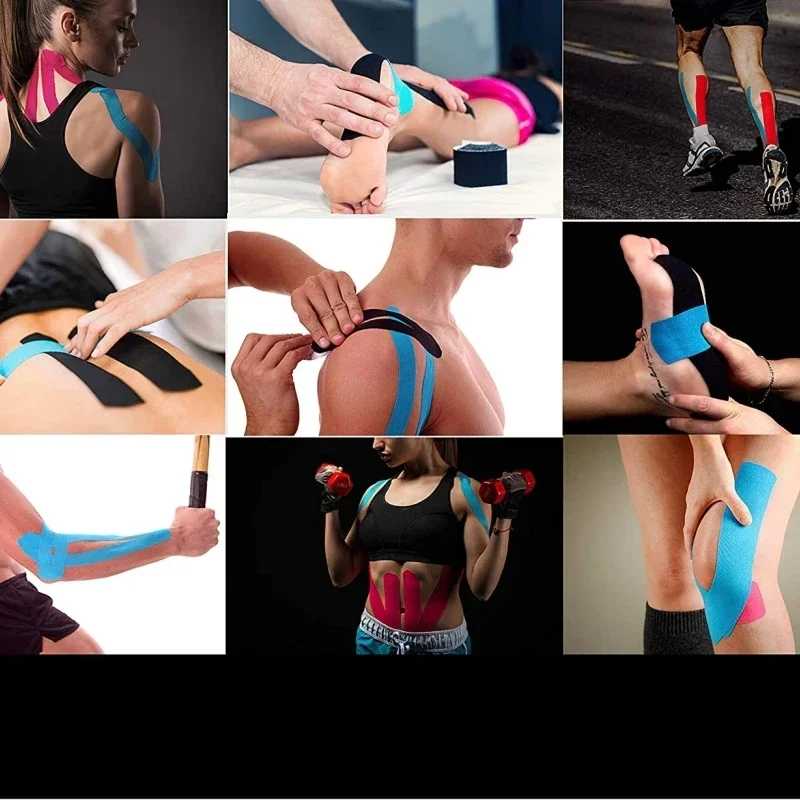 Фотография №2 товара 5-10 см спортивная лента Kinesio, мышечная кинезиологическая эластичная пластырь для
