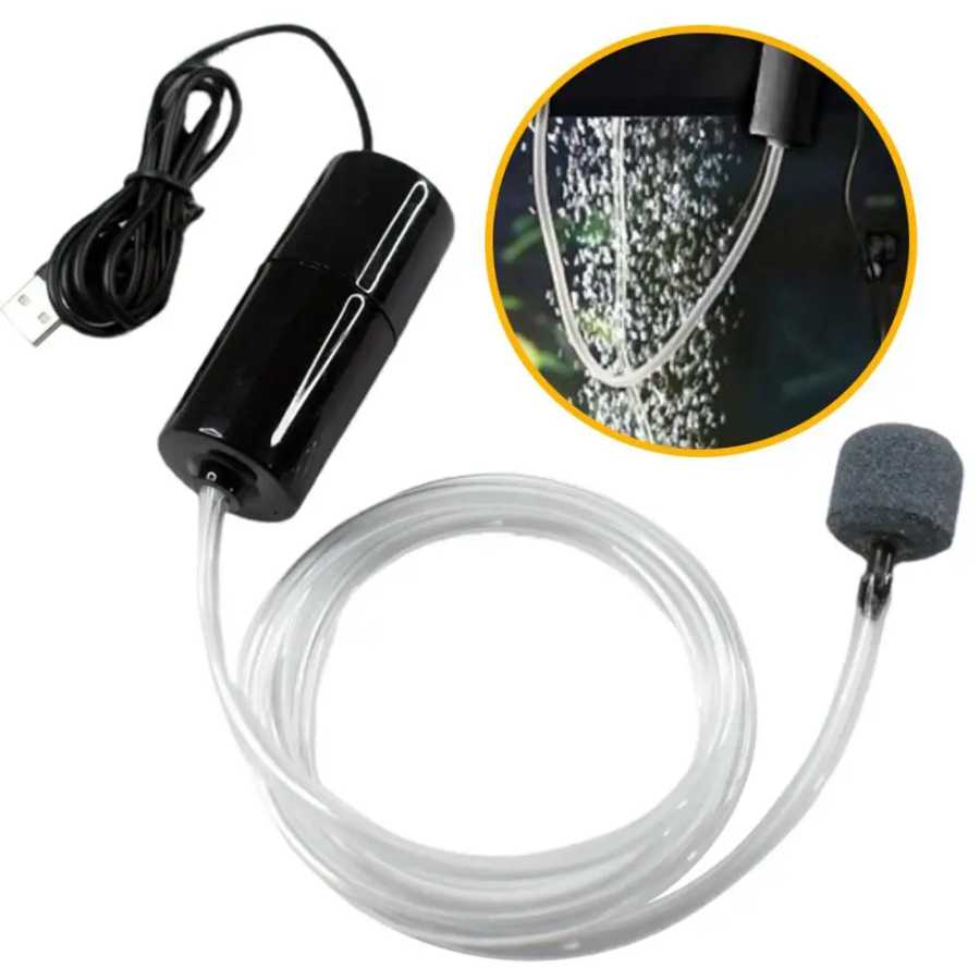 Фотография №5 товара Аквариумный USB воздушный насос, аквариумный бесшумный воздуха, портативный мини-Оксигенатор, кислородный