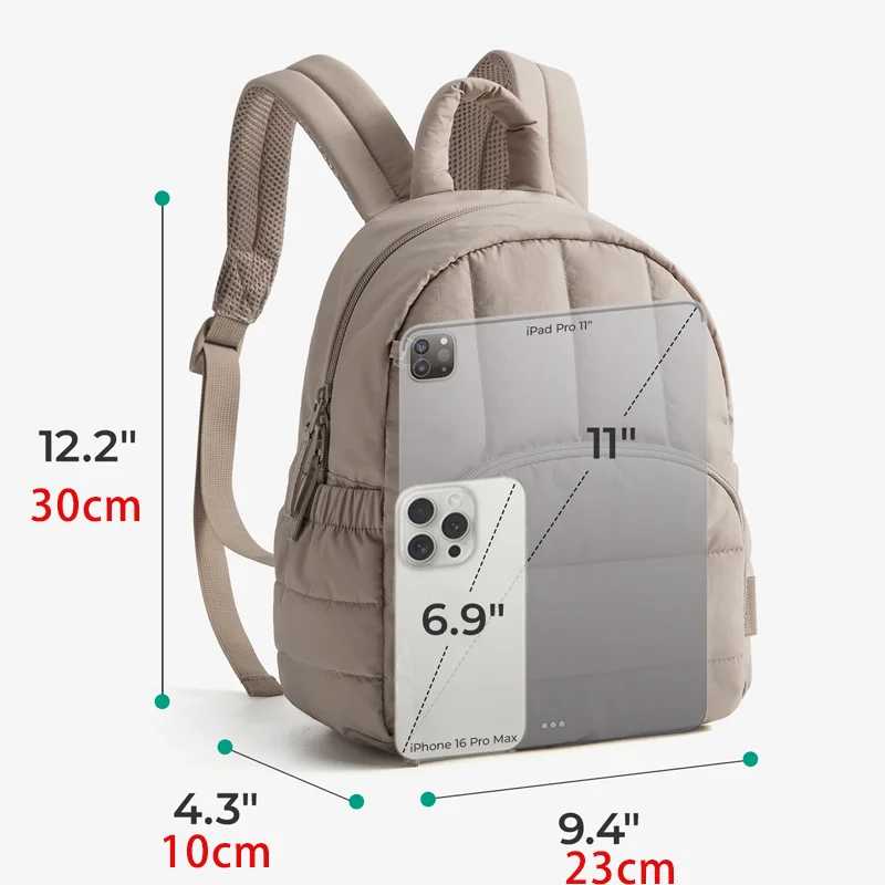 Фотография №4 товара Мини-рюкзак BAGSMART для женщин, легкий пуховик, небольшой рюкзак, кошелек, стеганый