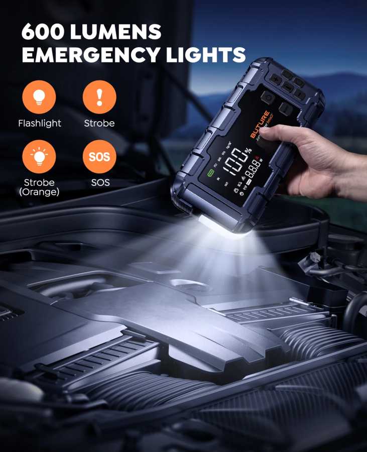 Фотография №5 товара BUTURE 6000A Автомобильное пусковое устройство PD45W Power Bank 26800 мАч