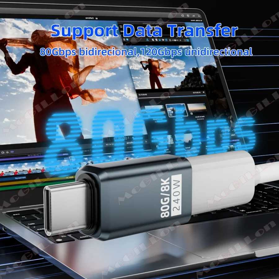 Фотография №2 товара Угловой адаптер USB4 V2 90 градусов типа C 80 Гбит/с