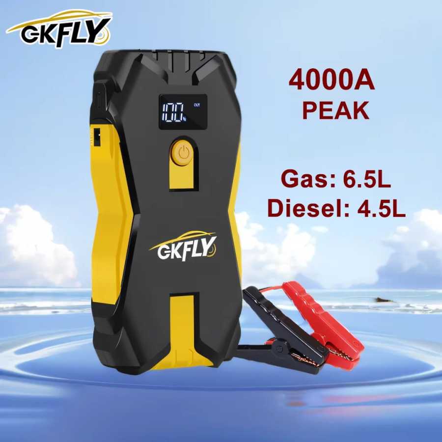 GKFLY 3000A/4000A автомобильный стартер портативный 12 В бензиновый дизельный пусковой прибор кабели портативный внешний аккумулятор автомобильный аккумулятор Автоэлектроника