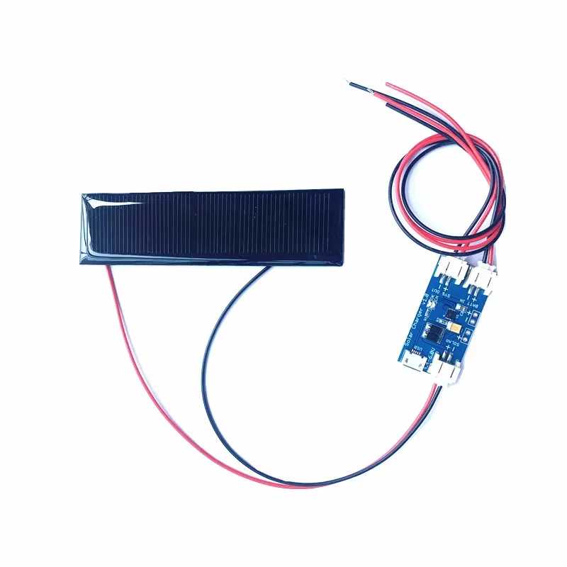 Миниатюрная солнечная панель 5В 70мА для DIY-проектов/солнечных светильников для газона с датчиком, с мини-зарядным устройством для LiPo аккумуляторов Электрика