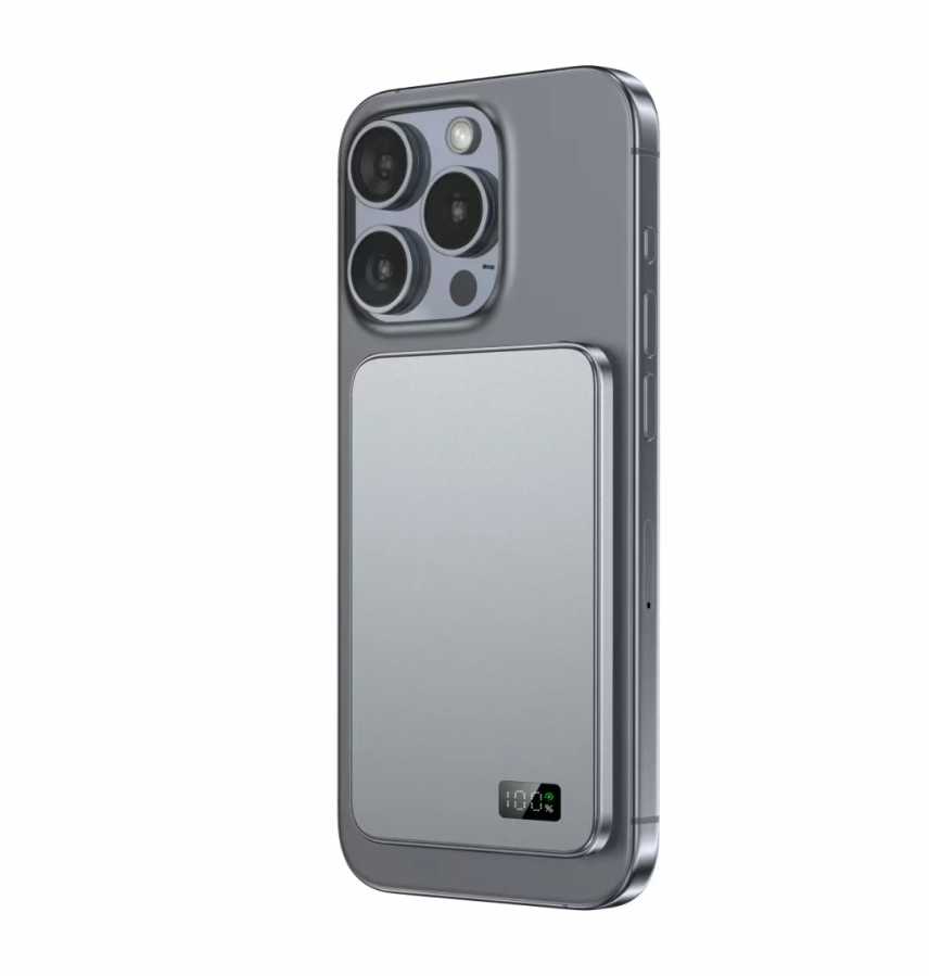 Новое ультратонкое магнитное зарядное устройство Powerbank из сплава, беспроводное быстрое зарядное устройство для резервной батареи Magsafe для iWatch Serise iPhone 16 Аксессуары для мобильных телефонов