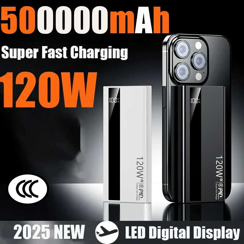 Фотография №1 товара Портативный внешний аккумулятор Lenovo 120W 500000 мАч с высокой емкостью