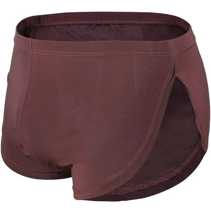 Мужские брюки Aro Elasticity Ice Silk Cool Feel Быстросохнущие удобные спортивные шорты-боксеры с боковой вилкой со средней талией Повседневная домашняя одежда для сна Мужское нижнее белье
