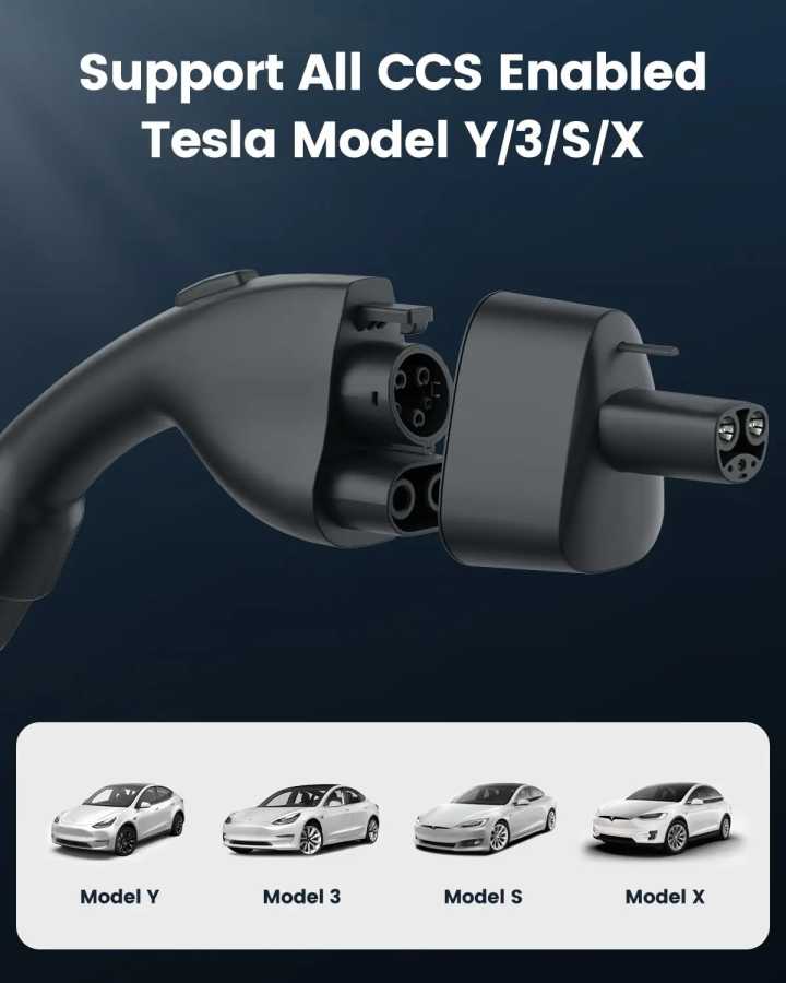 Фотография №2 товара Адаптер EVDANCE CCS1 для Tesla Super Charger, совместимый с Tesla
