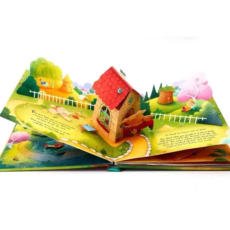 Фотография №1 товара Детские 3d-книги для чтения с тремя маленькими свиньями, на английском