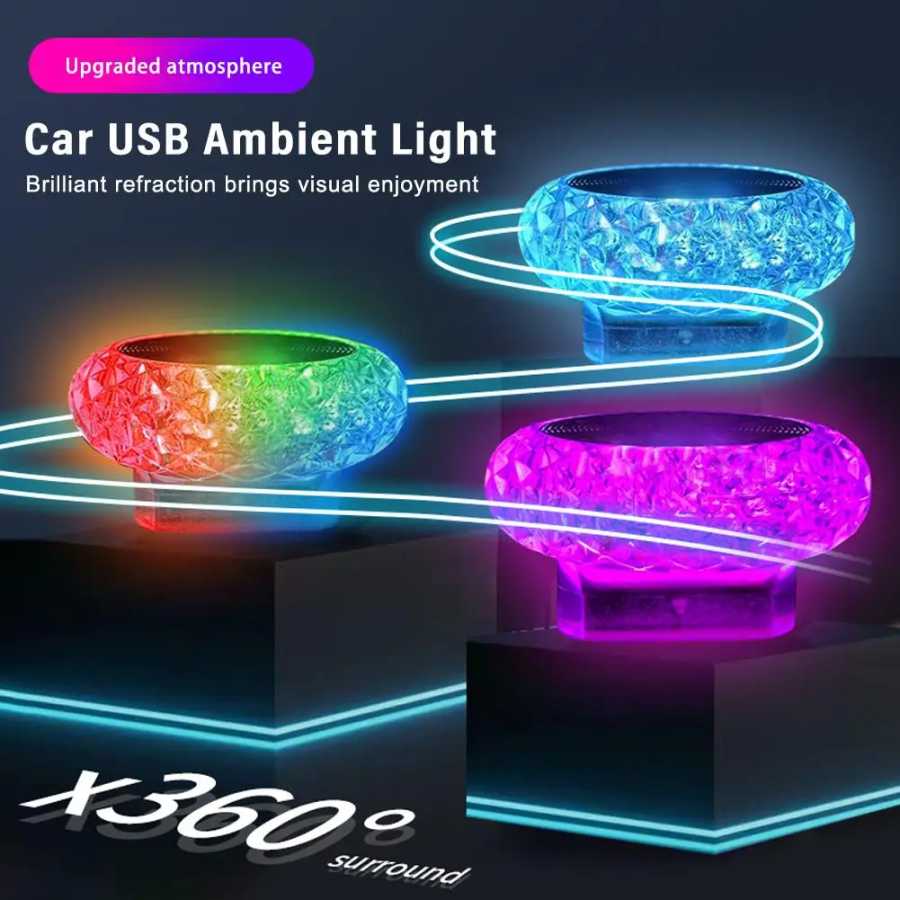 Фотография №2 товара Портативный автомобильный USB окружающий свет, мини-светодиодные декоративные атмосферные лампы для
