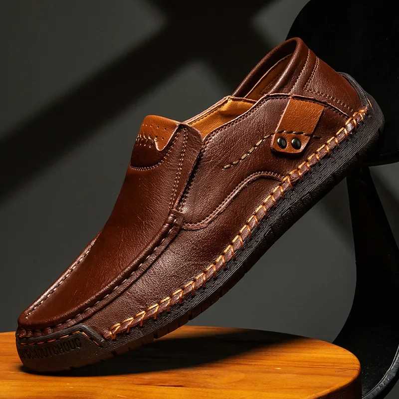 Мужские лоферы, дышащие итальянские туфли без шнуровки, Chaussure Homme, мужская повседневная обувь ручной работы из натуральной кожи Мужская обувь