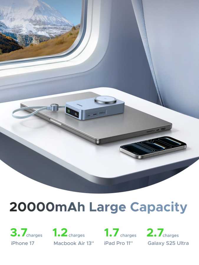 Фотография №4 товара UGREEN 20 Вт Магнитная подставка для аккумулятора 10000 мАч Портативный