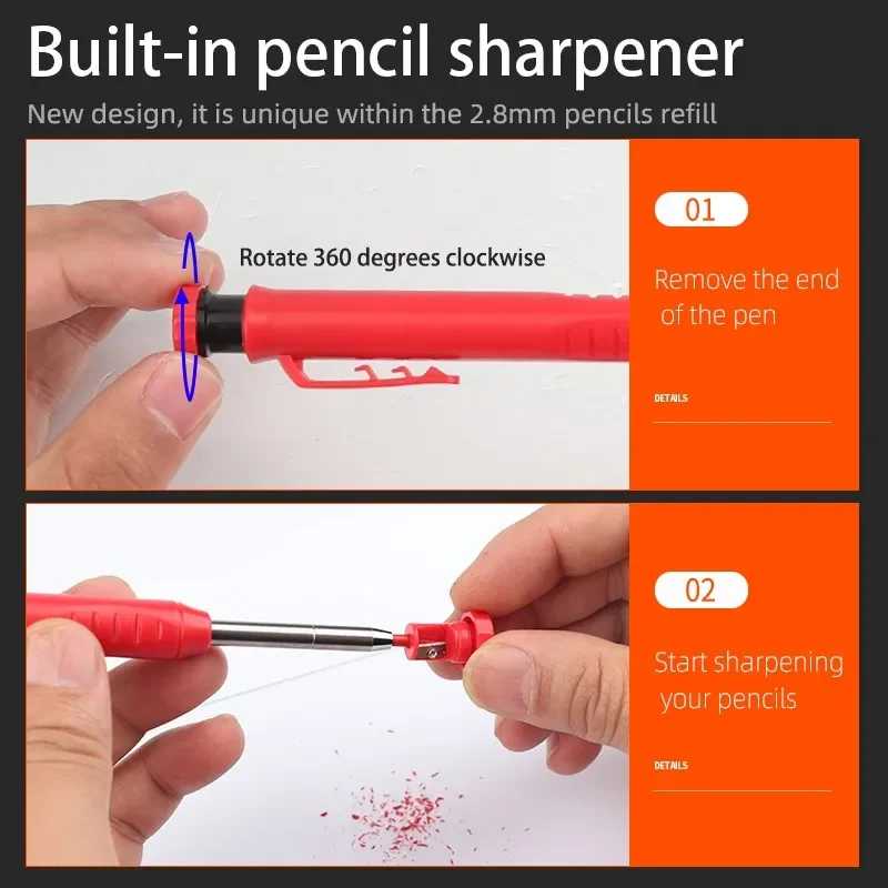 Фотография №4 товара Лидер продаж, 2,8 мм, механический карандаш для маркировки, твердый плотник,