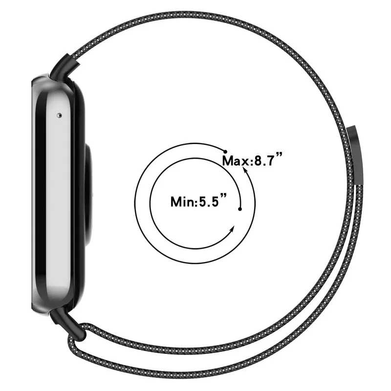 Фотография №4 товара Ремешок из нержавеющей стали для Xiaomi Mi Band 9 Pro