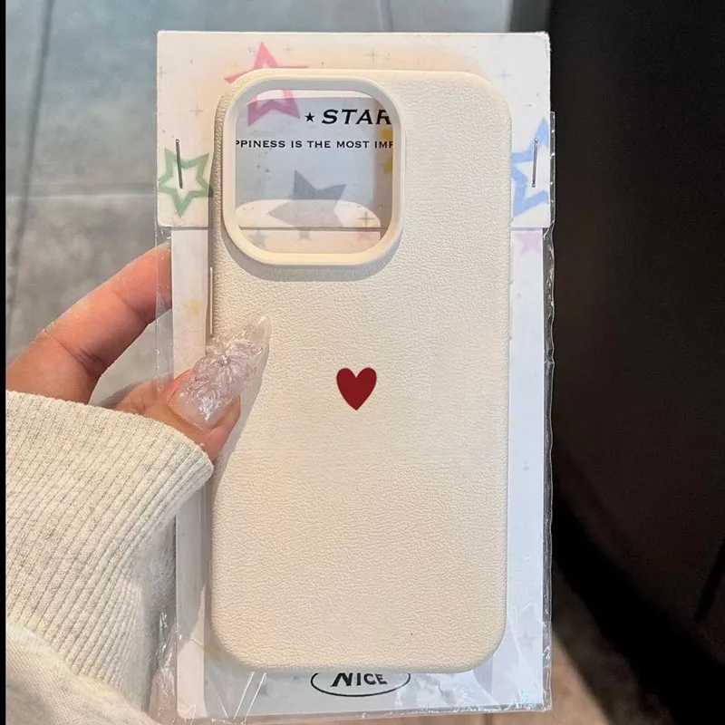 Простой мягкий чехол из ТПУ с красным сердечком для iPhone 17 Air 16 14 13 12 11 Pro Max 7 8 Plus, чехол для iPhone 16E 15 Pro, чехлы Чехлы и чехлы для мобильных телефонов