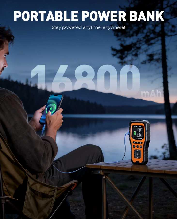 Фотография №3 товара Автомобильный стартер BUTURE 5000A с полной диагностикой OBD, пусковое устройство