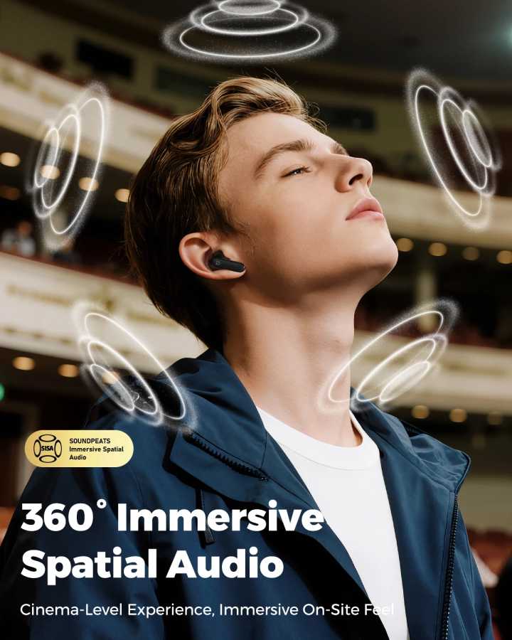 Фотография №3 товара Беспроводные наушники SoundPEATS Q3 pro с активным шумоподавлением, Bluetooth V6.0,