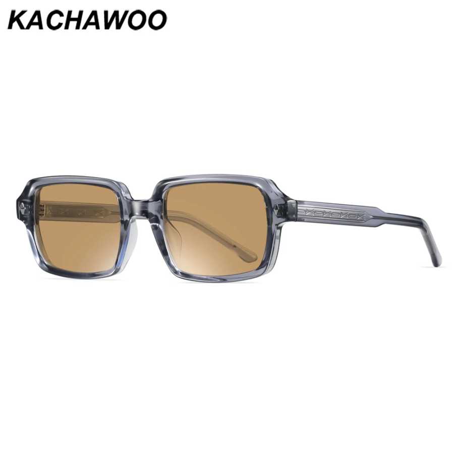 Мужские солнцезащитные очки Kachawoo Square UV400, синие, серые, коричневые, ретро-очки для женщин, летние украшения, подарки унисекс, европейский стиль Очки и аксессуары