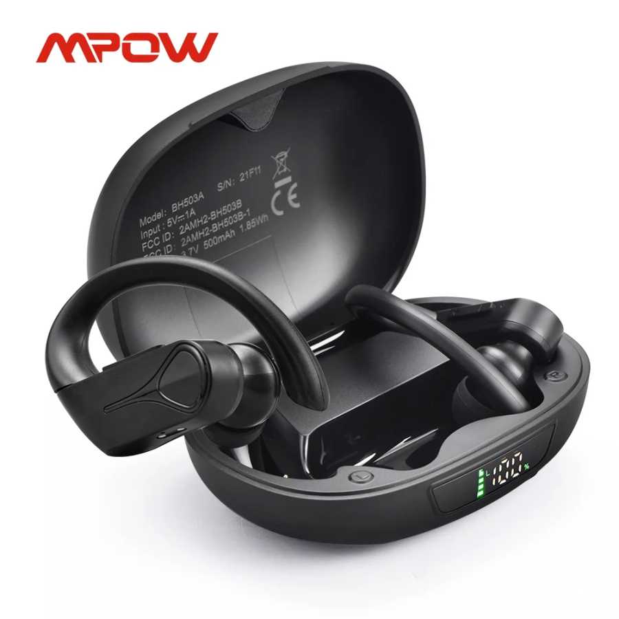Беспроводные наушники Mpow Flame Solo TWS Bluetooth 5.0 Наушники с микрофоном с шумоподавлением ENC IPX7 Водонепроницаемы для бега и спорта Портативное аудио и видео