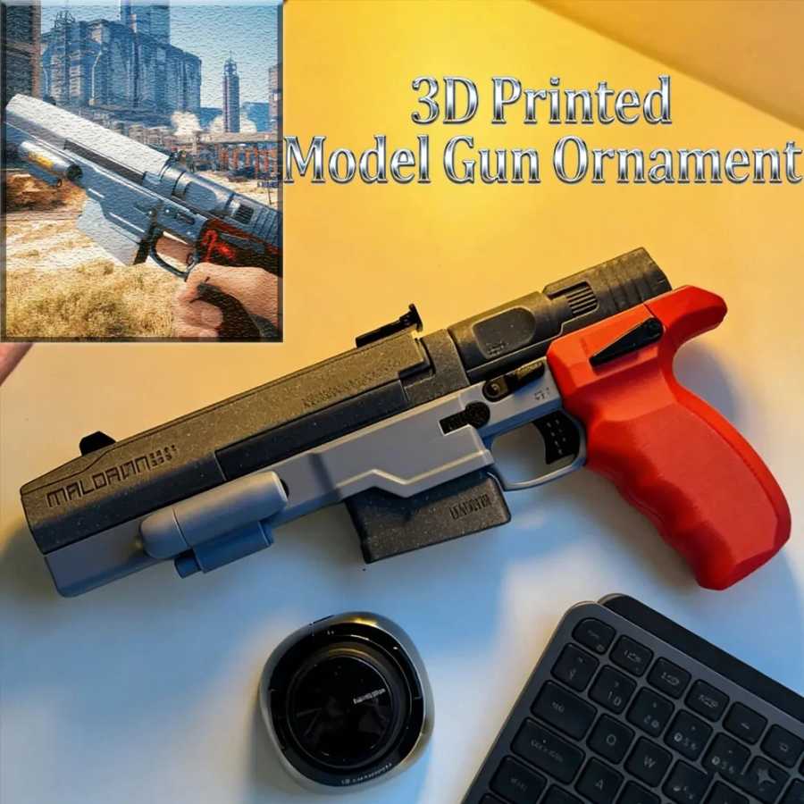 Фотография №1 товара Модель пистолета Джонни Силверхэнд Malorian 3516, 3D-печатный, разборный, игрушечный, для
