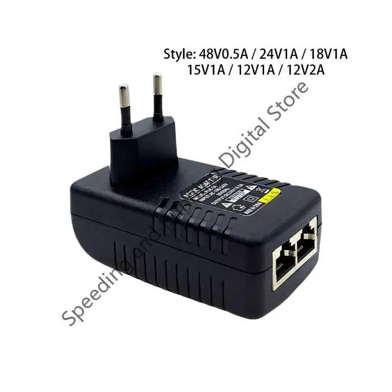 Q39D 48V 24V 18V Выходное напряжение POE Инжекторный адаптер питания для устройств Ethernet Безопасные функции Доступ к автоматизации здания