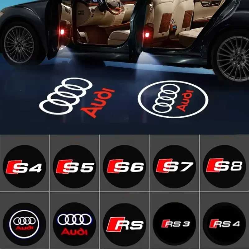 Светодиодный светильник с логотипом двери автомобиля для Audi A4 B5 B6 B7 B8 B9 A1 A3 8V 8P 8L A6 C5 C6 C7 A5 A7 A8 Q3 Q5 Q7 TT S3 S6 Sline Quattro Автомобильные фары
