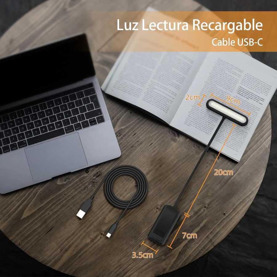 Фотография №5 товара 14 светодиодных ламп для чтения, USB-перезаряжаемая лампа для чтения, теплый/холодный