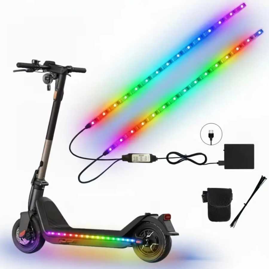 Креативные светодиодные фонари для скутера на батарейках, многоцветные RGB-светильники цвета мечты, подсветка &laquo;сделай сам&raquo;, ночная езда Велоспорт