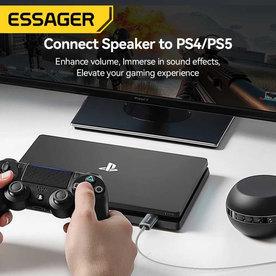 Фотография №2 товара Essager внешняя звуковая карта USB для разъема для наушников с