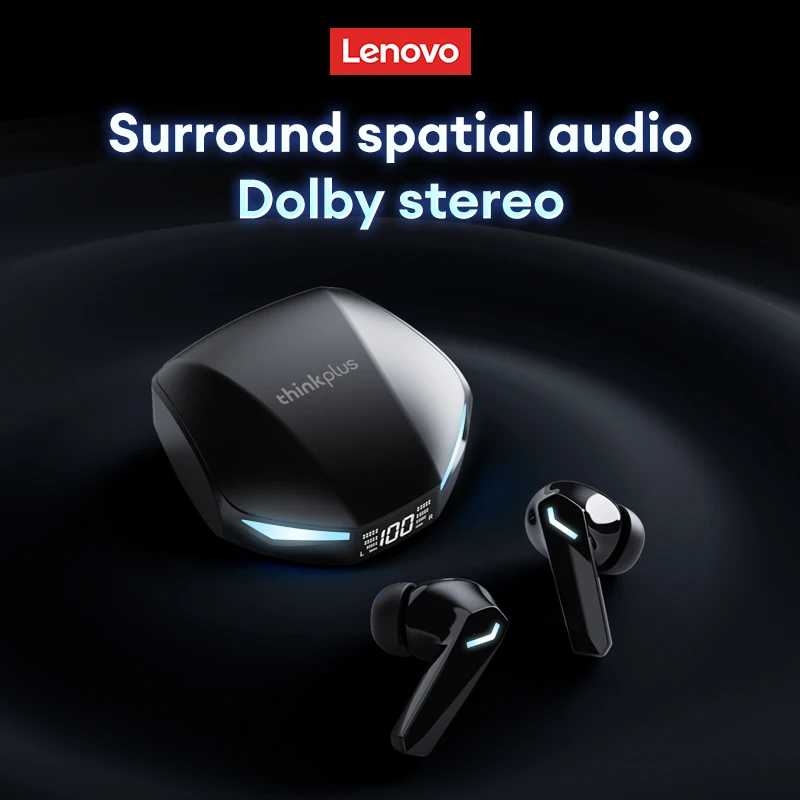 Фотография №1 товара Новые беспроводные наушники Lenovo XT53 с Bluetooth 5.4, LED-дисплеем, водонепроницаемостью,