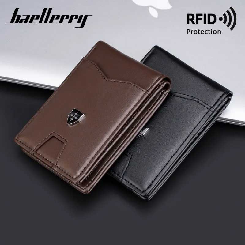 Фотография №4 товара Кошелек Baellerry Slim Wallet из кожи с клипсой для денег,