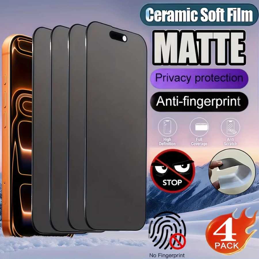 Полноэкранная матовая защитная пленка для конфиденциальности для iPhone 15, 17, 18, 16 Pro, 13, 12, 11, 14 Pro Max, 8, 7 Plus, 16e, Air, SE, XS, XR, антишпионская пленка Защитная пленка для мобильного телефона