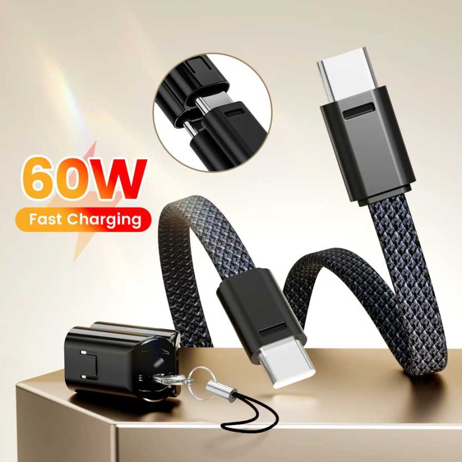 Фотография №1 товара Короткий брелок для ключей 60 Вт, 16 см, кабель USB