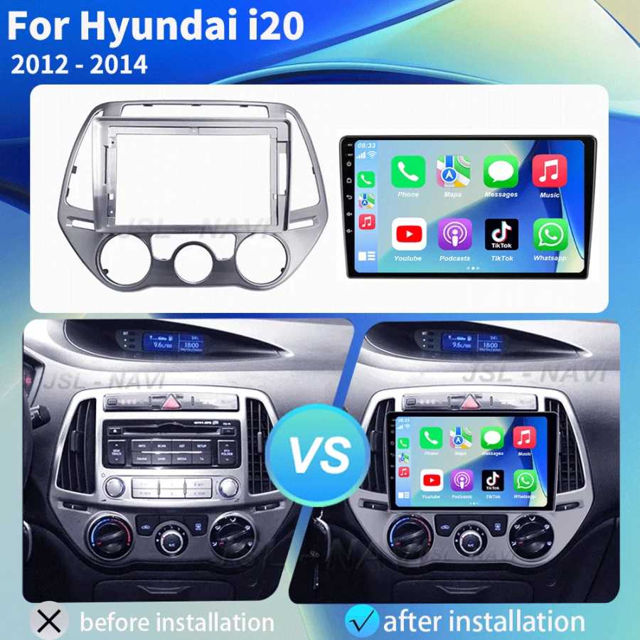 Фотография №1 товара Автомобильный мультимедийный плеер Android 16 Carplay Auto для Hyundai I20