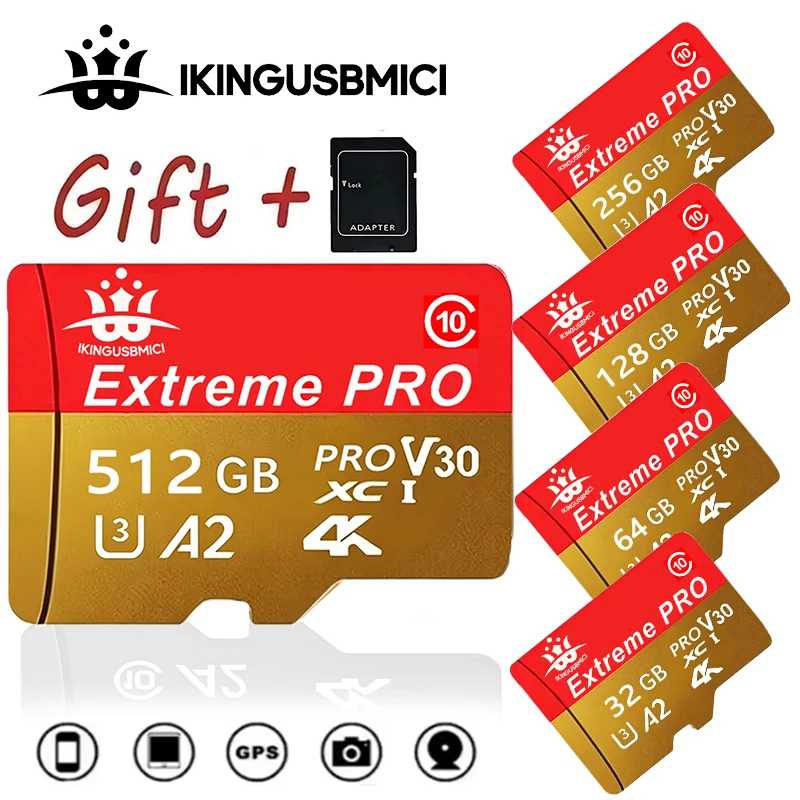 Карта памяти Micro SD Class 10, высокоскоростная, 32 ГБ, 4K Ultra-HD видео, A2, TF флеш-карта MicroSD для Xiaomi, камер, телефонов, дронов Видеоигры и аксессуары