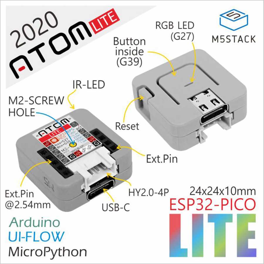 Официальный комплект разработки IoT M5Stack ATOM Lite ESP32 Компьютерные комплектующие