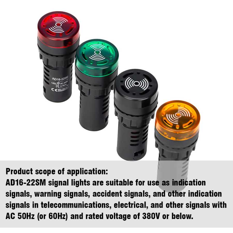 Фотография №4 товара AD16-22SM 22 мм Диаметр панели AC DC 12 В 24