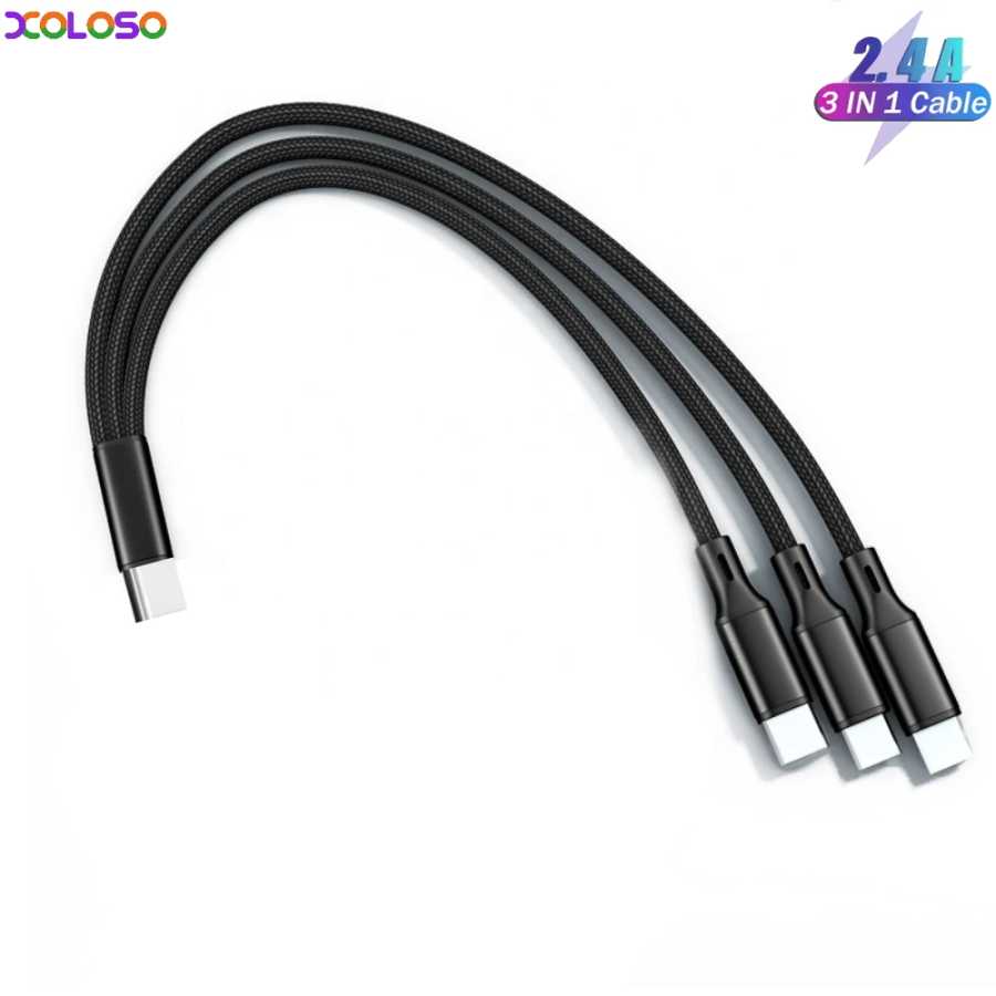 PD 20 см Multi USB C Кабель для быстрой зарядки 3 в 1 2A Шнур для передачи данных Зарядное устройство типа C на 3 типа C для Samsung Huawei Xiaomi Телефонный кабель Аксессуары для мобильных телефонов