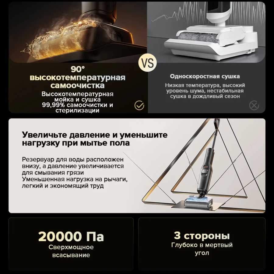 Фотография №1 товара Roborock F25 Combo,пылесос для влажной и сухой уборки,улучшенный dyad pro