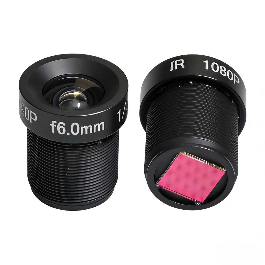 HD-объектив M12 6 мм, 1080P, 2 Мп, 65 градусов, 1/2.7'' для Full HD CCTV-камер и IP-камер, крепление M12*0.5 MTV Видеонаблюдение